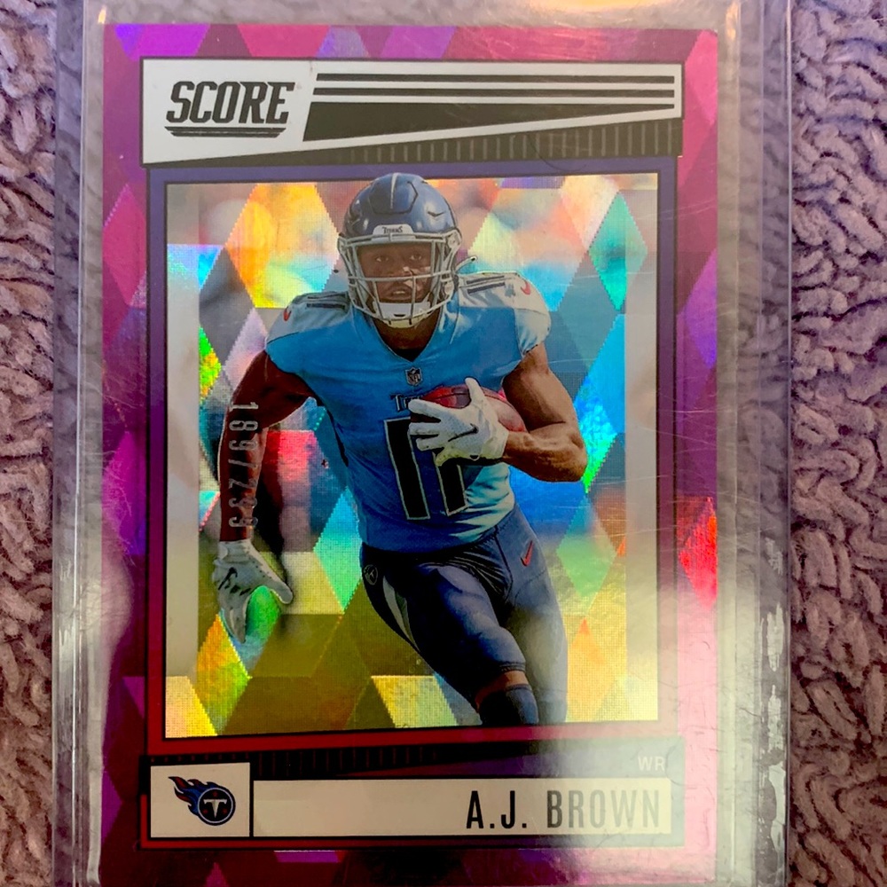 AJ Brown numbered score card